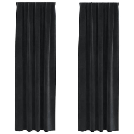 Vidaxl verduisterende gordijnen 2 pcs zwart 140 x 260 cm fluweel