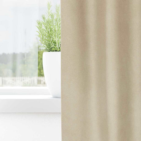 Vidaxl verduisterende gordijnen 2 pcs crème 140 x 245 cm fluweel