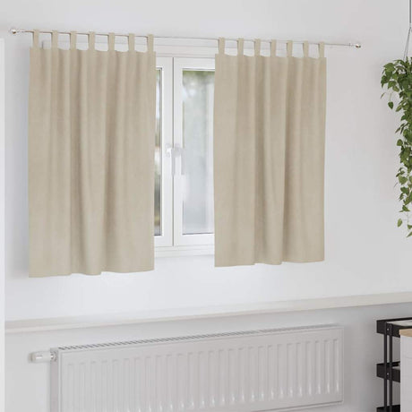 Vidaxl verduisterende gordijnen 2 pcs crème 140 x 140 cm fluweel