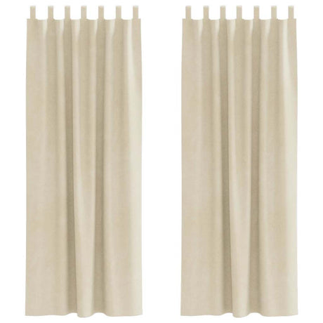 Vidaxl verduisterende gordijnen 2 pcs crème 140 x 260 cm fluweel
