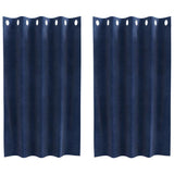 Vidaxl verduisterende gordijnen 2 pcs donkerblauw 140 x 140 cm fluweel