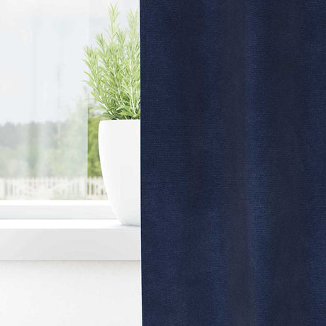 Vidaxl verduisterende gordijnen 2 pcs donkerblauw 140 x 140 cm fluweel