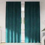 Vidaxl verduisterende gordijnen 2 pcs donkergroen 140 x 260 cm fluweel