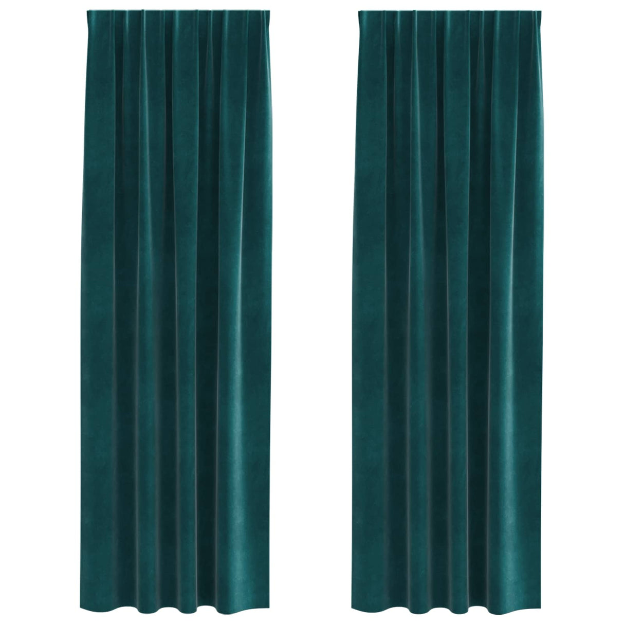 Vidaxl verduisterende gordijnen 2 pcs donkergroen 140 x 260 cm fluweel