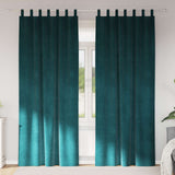 Vidaxl verduisterende gordijnen 2 pcs donkergroen 140 x 245 cm fluweel