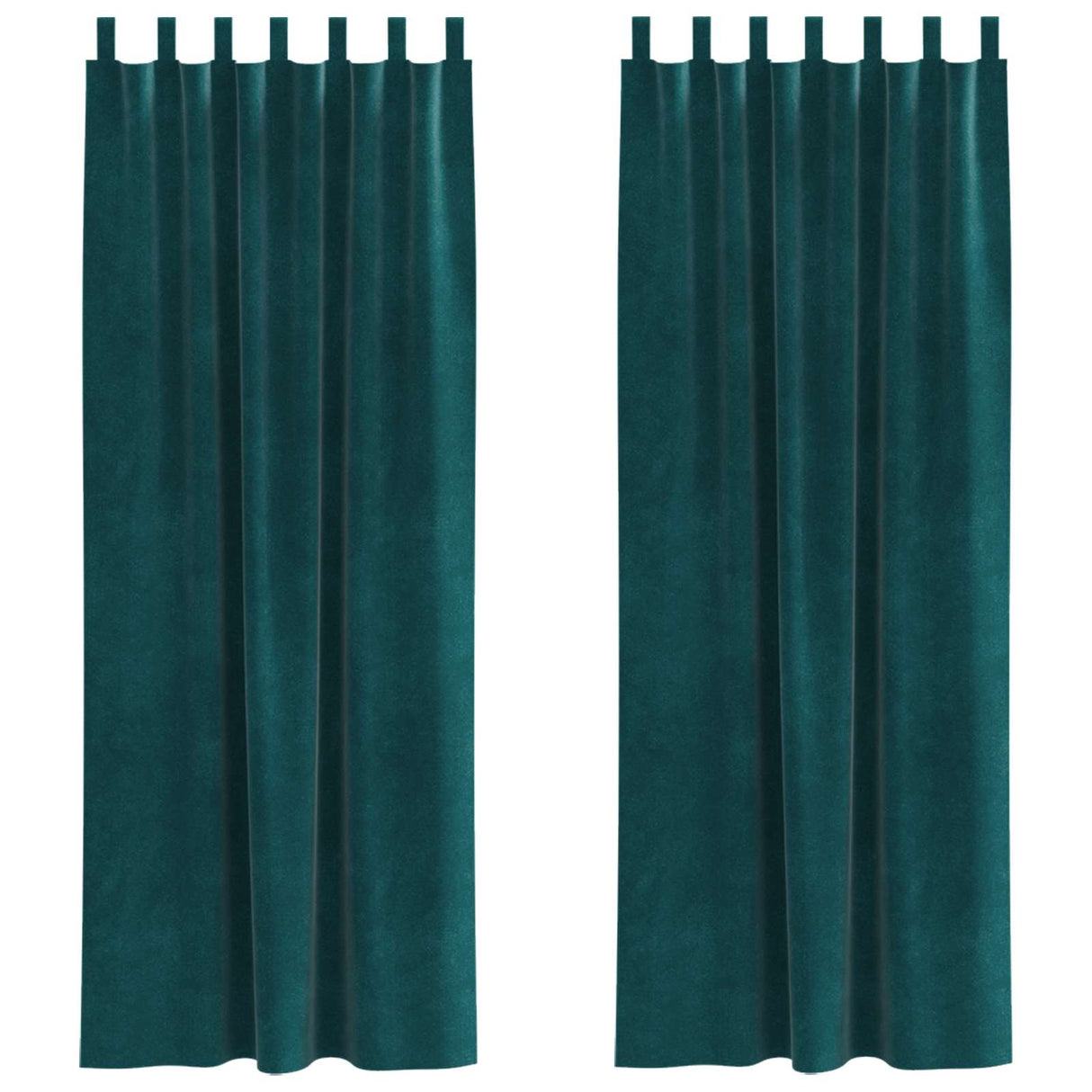 Vidaxl verduisterende gordijnen 2 pcs donkergroen 140 x 245 cm fluweel