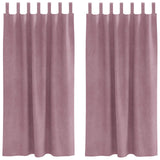 Vidaxl verduisterende gordijnen 2 pcs donkerroze 140 x 175 cm fluweel