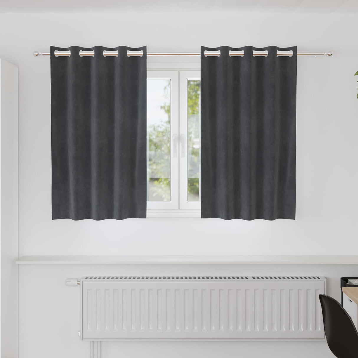 Vidaxl verduisterende gordijnen 2 pcs lichtgrijs 140 x 140 cm fluweel