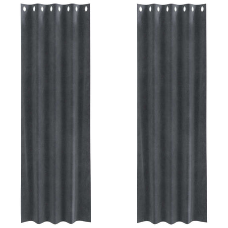 Vidaxl verduisterende gordijnen 2 pcs lichtgrijs 140 x 260 cm fluweel