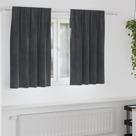 Vidaxl verduisterende gordijnen 2 pcs lichtgrijs 140 x 140 cm fluweel