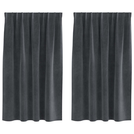 Vidaxl verduisterende gordijnen 2 pcs lichtgrijs 140 x 140 cm fluweel