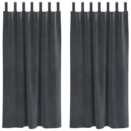 Vidaxl verduisterende gordijnen 2 pcs lichtgrijs 140 x 175 cm fluweel