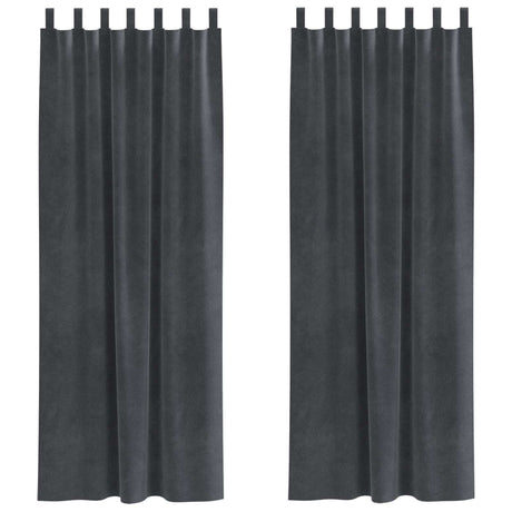 Vidaxl verduisterende gordijnen 2 pcs lichtgrijs 140 x 260 cm fluweel