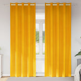 Vidaxl verduisterende gordijnen 2 pcs mosterdgeel 140 x 245 cm fluweel