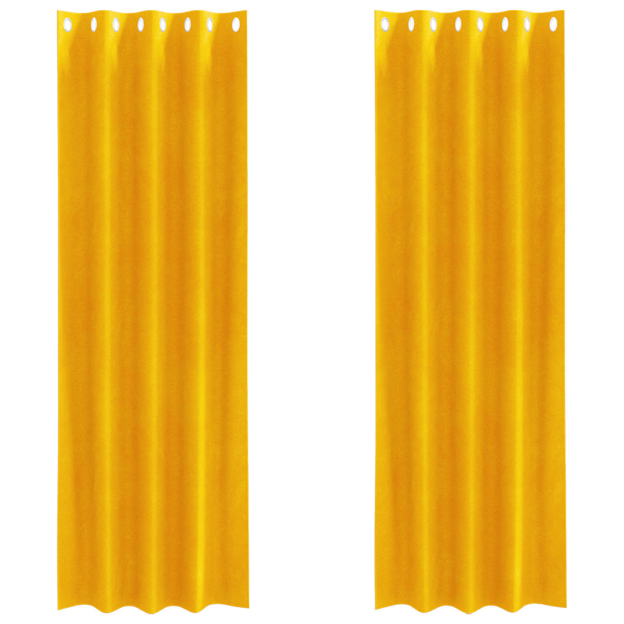 Vidaxl verduisterende gordijnen 2 pcs mosterdgeel 140 x 245 cm fluweel