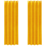 Vidaxl verduisterende gordijnen 2 pcs mosterdgeel 140 x 245 cm fluweel