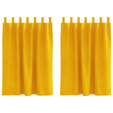 Vidaxl verduisterende gordijnen 2 pcs mosterdgeel 140 x 140 cm fluweel