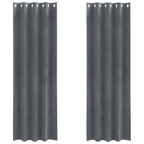 Vidaxl verduisterende gordijnen 2 pcs lichtgrijs 140 x 260 cm fluweel