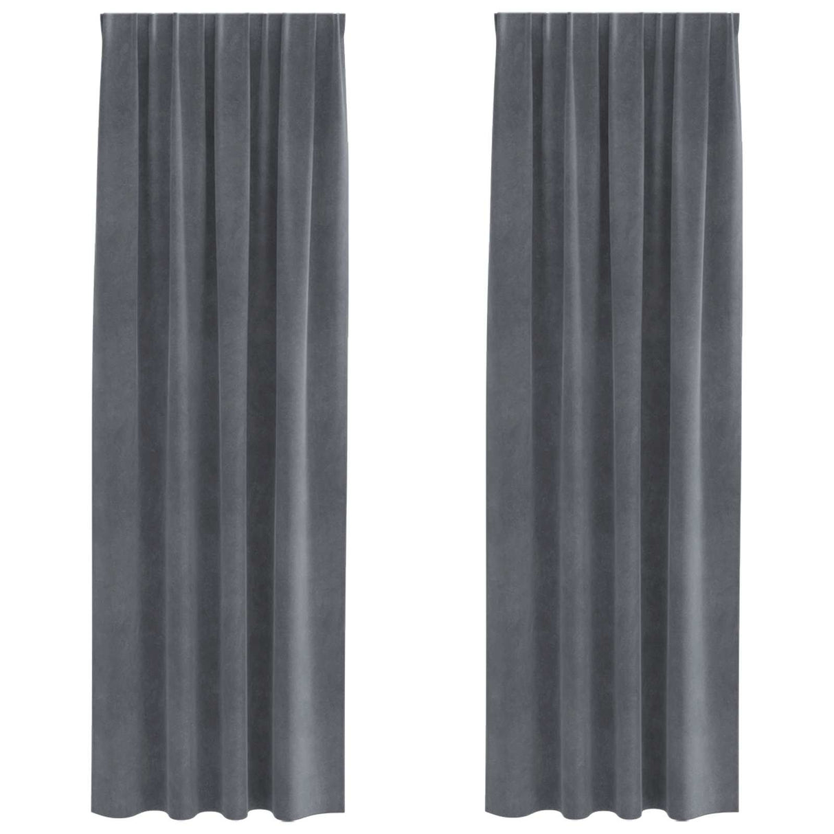 Vidaxl verduisterende gordijnen 2 pcs lichtgrijs 140 x 260 cm fluweel