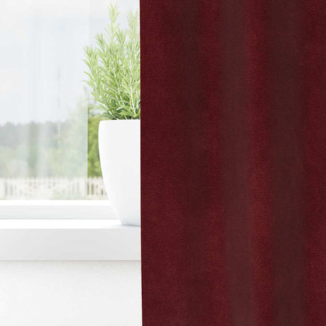 Vidaxl verduisterende gordijnen 2 pcs wijnrood 140 x 260 cm fluweel