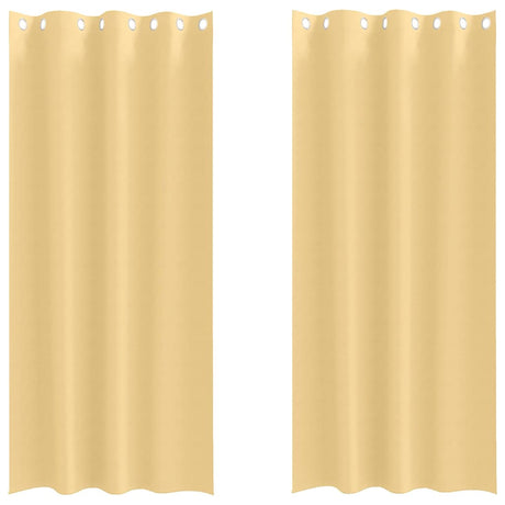 Vidaxl zwart-out gordijnen met ringen 2 pcs beige 260 x 140 cm