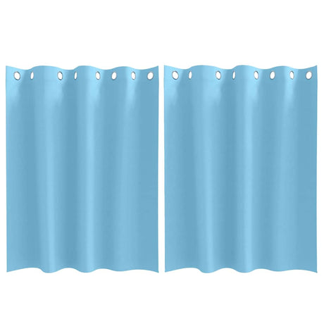 Vidaxl zwart-out gordijnen met ringen 2 pcs lichtblauw 140 x 140 cm