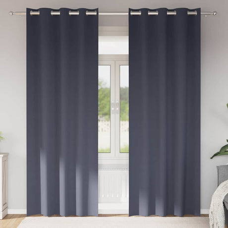 Vidaxl zwart-out gordijnen met ringen 2 pcs antraciet 260 x 140 cm