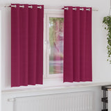 Vidaxl zwart-out gordijnen met ringen 2 pcs wijnrood 175 x 140 cm