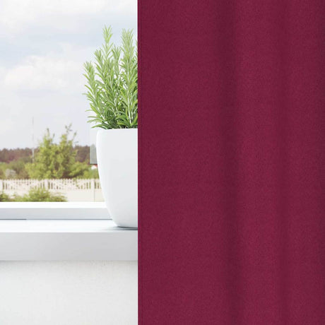 Vidaxl zwart-out gordijnen met ringen 2 pcs wijnrood 245 x 140 cm