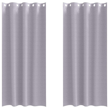 Vidaxl zwart-out gordijnen met ringen 2 pcs metaalgrijs 245 x 140 cm