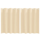 Vidaxl zwart-out gordijnen met ringen 2 pcs crème 140 x 140 cm