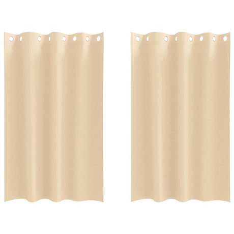 Vidaxl zwart-out gordijnen met ringen 2 pcs crème 175 x 140 cm