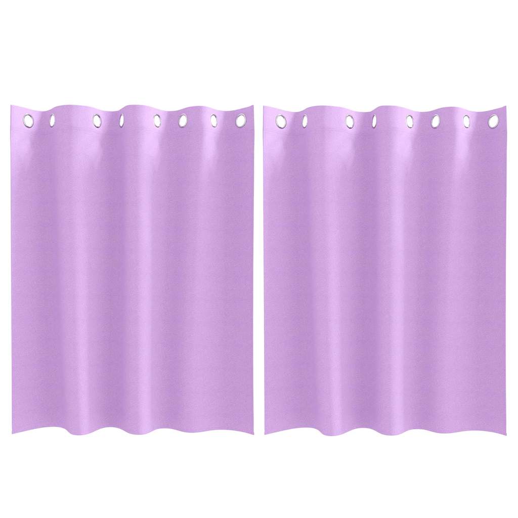 Vidaxl zwart-out gordijnen met ringen 2 pcs paars 140 x 140 cm