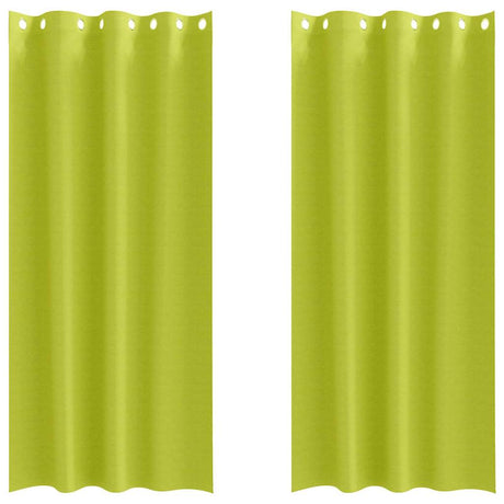 Vidaxl zwart-out gordijnen met ringen 2 pcs groen 245 x 140 cm