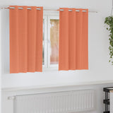 Vidaxl zwart-out gordijnen met ringen 2 pcs terracotta 140 x 140 cm