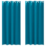 Vidaxl zwart-out gordijnen met ringen 2 pcs turquoise 260 x 140 cm