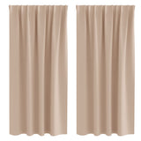 Vidaxl zwart-out gordijnen met ringen 2 pcs taupe 175 x 140 cm