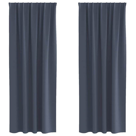 Vidaxl zwart-out gordijnen met ringen 2 pcs antraciet 225 x 140 cm