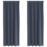 Vidaxl zwart-out gordijnen met ringen 2 pcs antraciet 245 x 140 cm