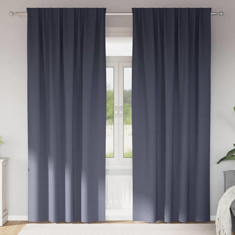 Vidaxl zwart-out gordijnen met ringen 2 pcs antraciet 260 x 140 cm