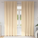 Vidaxl zwart-out gordijnen met ringen 2 pcs crème 260 x 140 cm