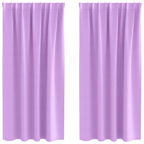 Vidaxl zwart-out gordijnen met ringen 2 pcs paars 175 x 140 cm