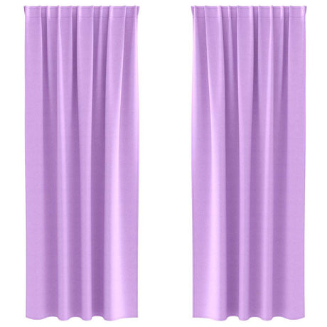 Vidaxl zwart-out gordijnen met ringen 2 pcs paars 225 x 140 cm