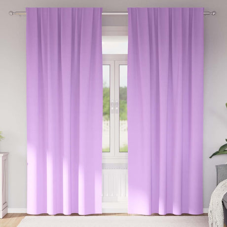 Vidaxl zwart-out gordijnen met ringen 2 pcs paars 260 x 140 cm