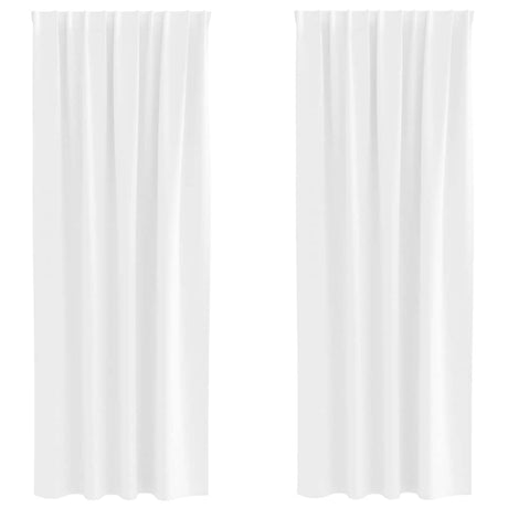 Vidaxl zwart-out gordijnen met ringen 2 pcs helder wit 260 x 140 cm