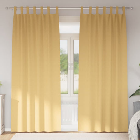 Vidaxl zwart-out gordijnen met ringen 2 pcs beige 260 x 140 cm