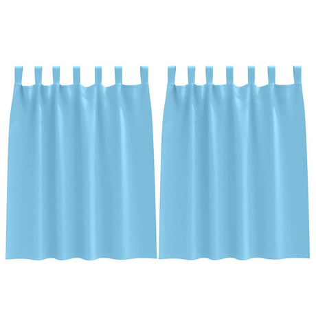 Vidaxl zwart-out gordijnen met ringen 2 pcs lichtblauw 140 x 140 cm