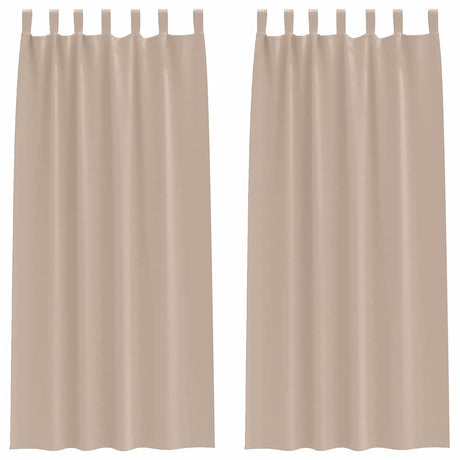 Vidaxl zwart-out gordijnen met ringen 2 pcs taupe 225 x 140 cm
