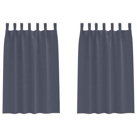 Vidaxl zwart-out gordijnen met ringen 2 pcs antraciet 175 x 140 cm