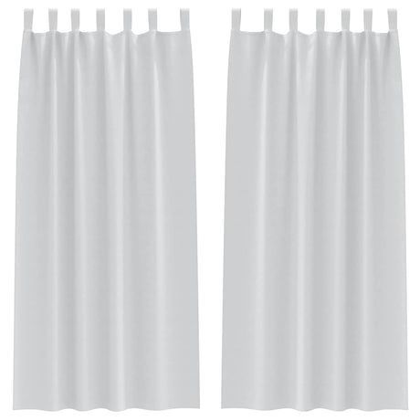 Vidaxl zwart-out gordijnen met ringen 2 pcs bleekgrijs 225 x 140 cm